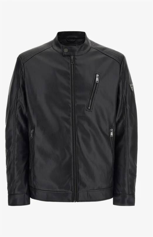 Guess Lederen jas M2Yl16_We480 Jblk , Zwart, Heren