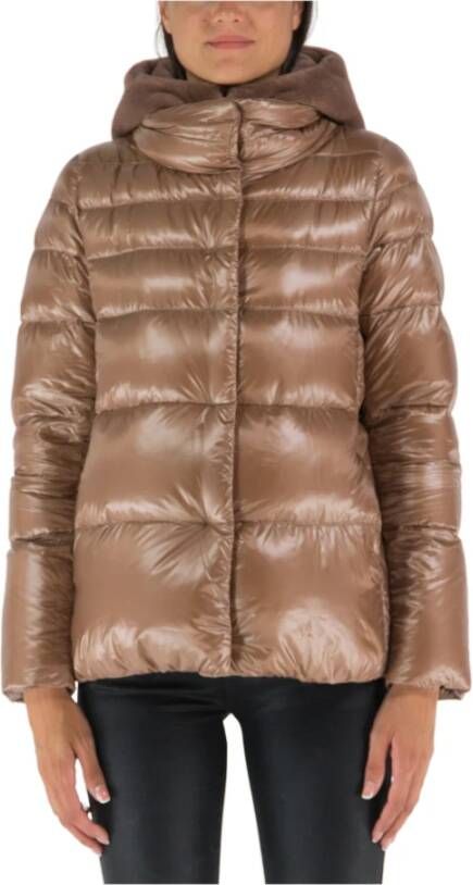 Herno Gewatteerde Jassen Bruin Dames