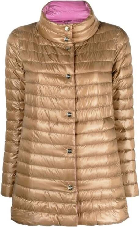 Herno Gewatteerde Jassen Bruin Dames