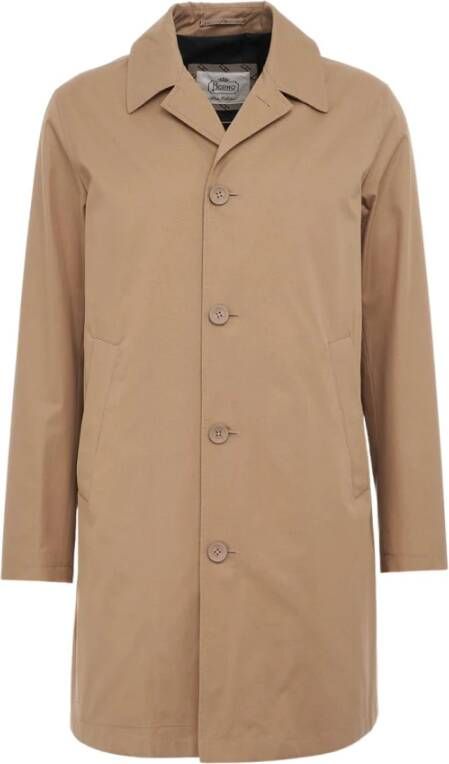 Herno Men Clothing Jackets Coats Beige , Beige, Heren