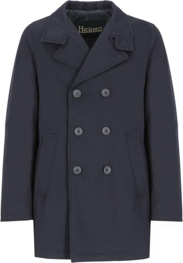 Herno Coats Blue , Blauw, Heren