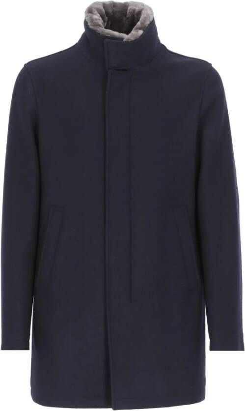 Herno Coats Blue , Blauw, Heren