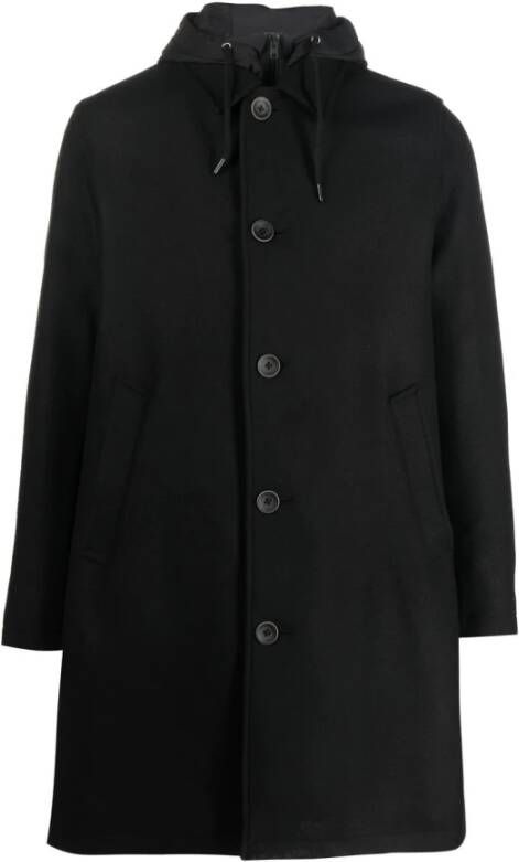 Herno Enkele borsten lagen , Zwart, Heren