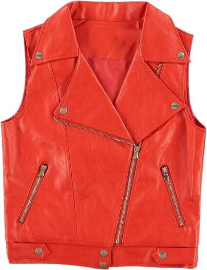 ivy Leren en Suède Jassen Oranje Dames