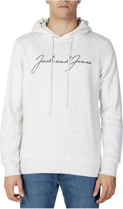 jack & jones Jorferry Sweat Hood FST 12225197 , Wit, Heren