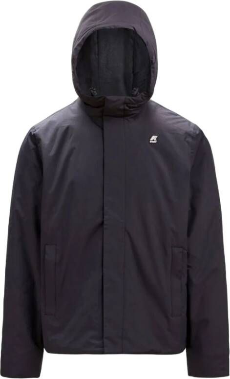 K-way Waterdichte high kraag jas K Way, Grijs, Heren