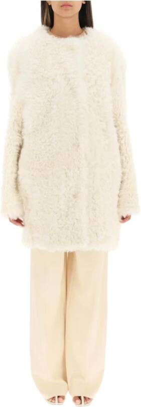 Loulou Studio Faux Fur Shearling Jackets , Wit, Dames