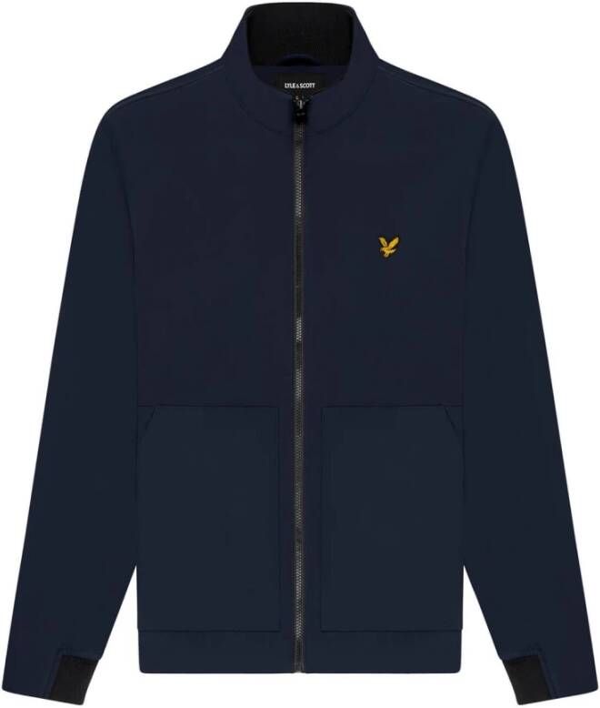 Lyle & Scott Trechterhals softshell jas , Blauw, Heren