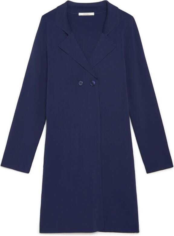 Maliparmi Jas met dubbele rij knopen , Blauw, Dames