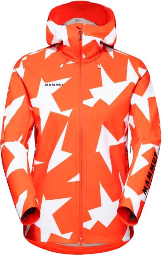mammut 160 jaar capuchon jas , Rood, Dames