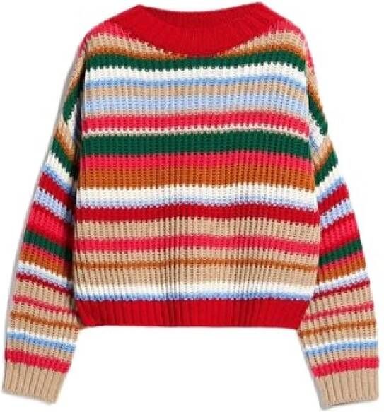 Max Mara Aladino trui multicolour Mm12040 010 , Rood, Dames