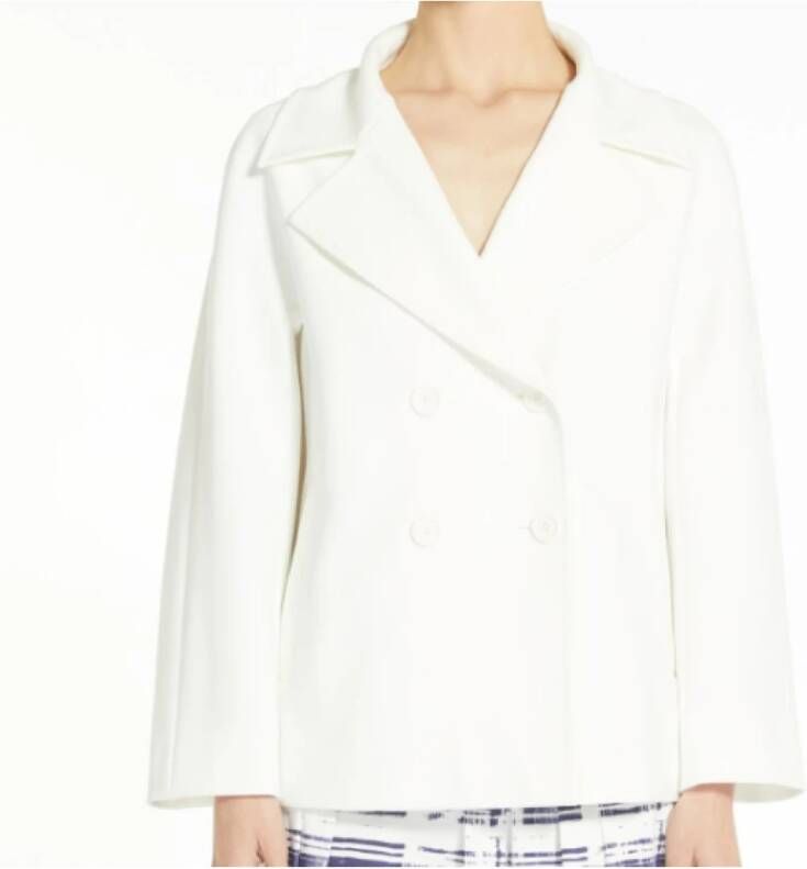 Max Mara Trenchcoats & Mantels Wit Dames