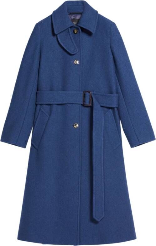 Max Mara Weekend Quincy gekookte wollen jas , Blauw, Dames