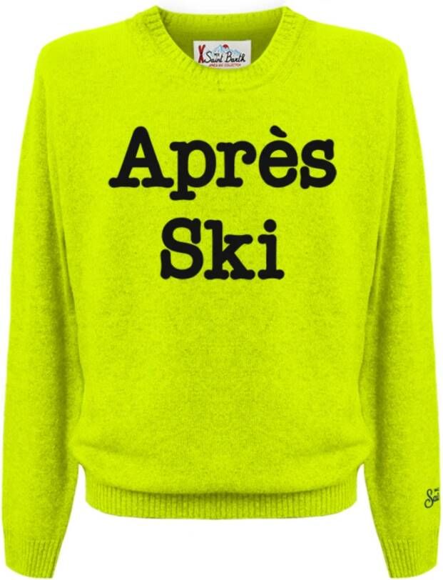 MC2 Saint Barth Ronde hals gekweek , Geel, Heren