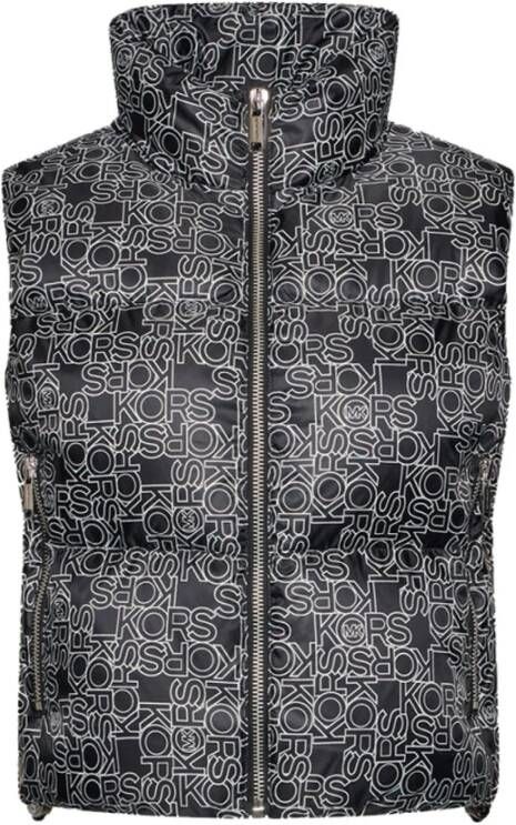 Michael Kors Zwarte Bodywarmer Outline Logo Puffer Vest