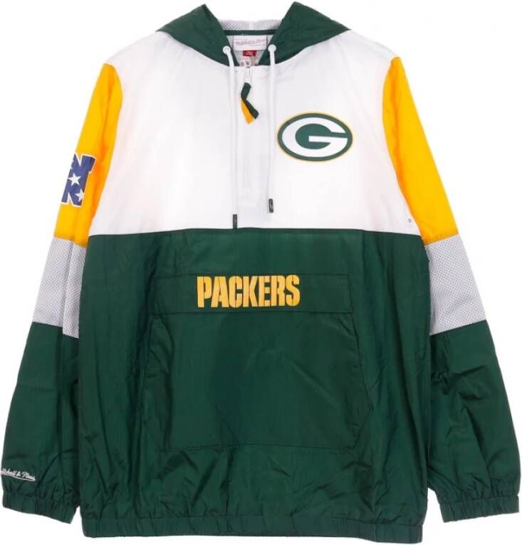 Mitchell & Ness Windjack die vastzitten aan verrassingswin windscheper grepac , Groen, Heren