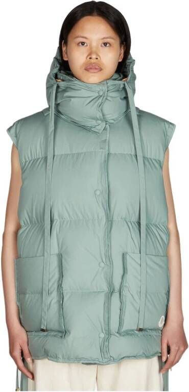 Moncler Batty Sleeveless Quilted Jacket , Groen, Dames