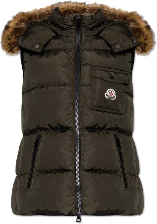 Moncler Bairon Down Gilet , Groen, Dames