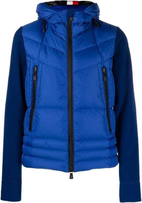 Moncler Logo patch opgevulde jas , Blauw, Heren