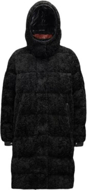 Moncler Hainardia Long Down Jacket , Zwart, Dames