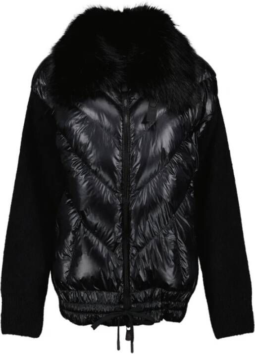 Moncler Twee materiële pufferjas , Zwart, Dames