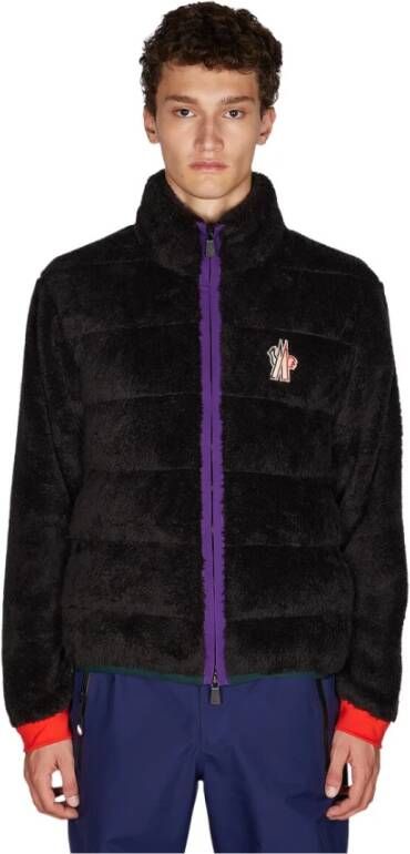 Moncler Fleece Zip Jacket , Zwart, Heren