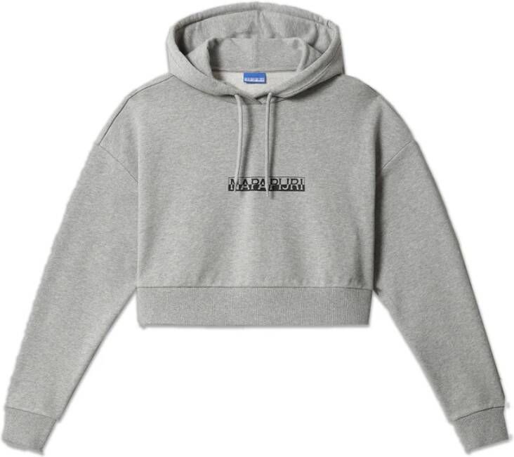 Napapijri Sweatshirt met korte doos , Grijs, Dames