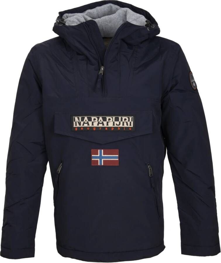 Napapijri anorak/winterjas Rainforest pocket winter 2 met logo donkerblauw