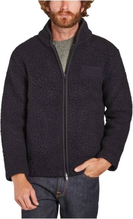 Nn07 Morten High Collar Fleece Jacket , Blauw, Heren