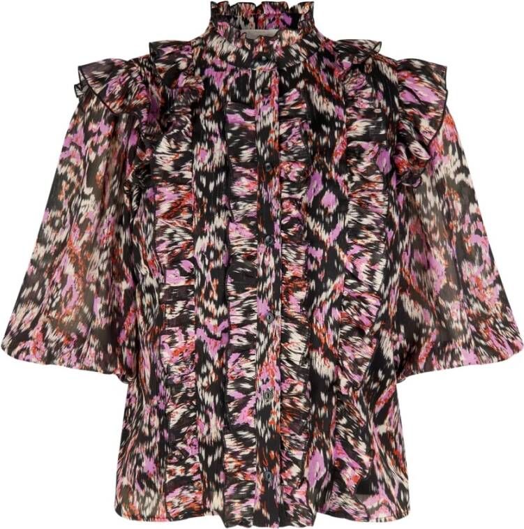 Notes Du Nord Zwarte Blouse Fabiola Lurex Top