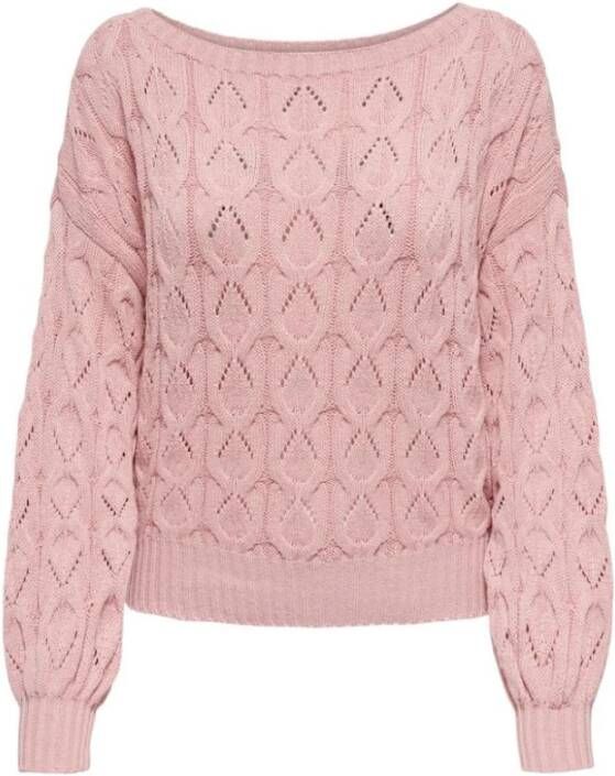 ONLY gebreide trui ONLBRYNN met textuur oudroze