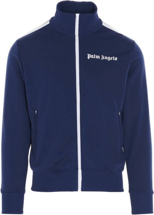 Palm Angels Striped mouw track jas , Blauw, Heren