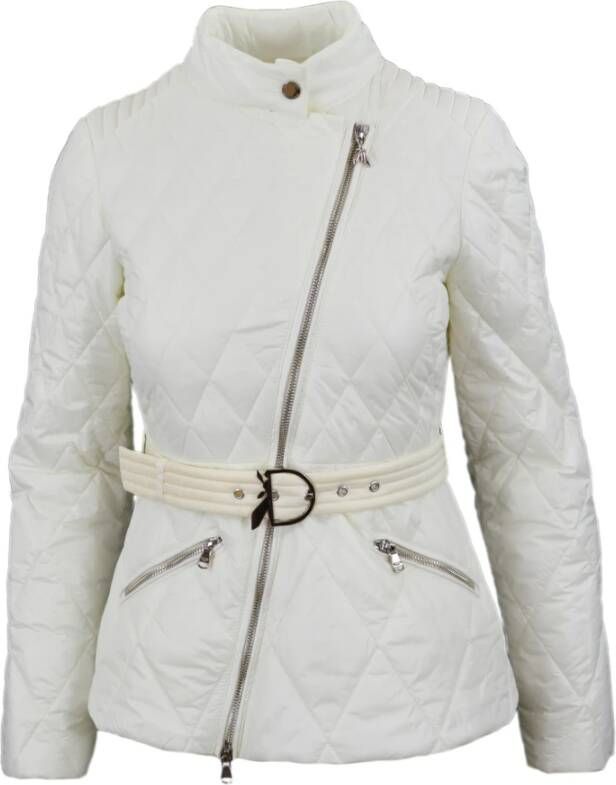 PATRIZIA PEPE Leren en Suède Jassen Wit Dames