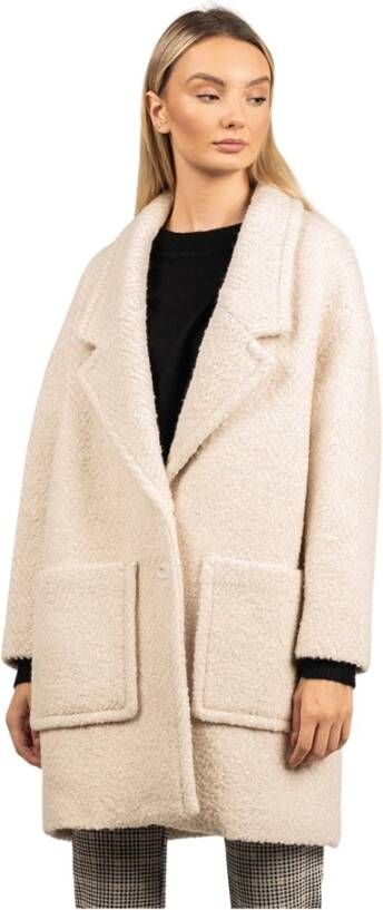 PATRIZIA PEPE Jas met enkele rij knopen , Beige, Dames