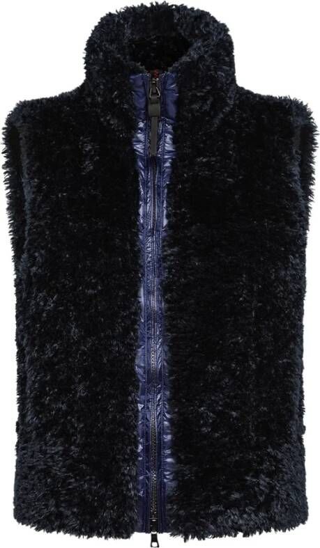 Peuterey Zachte gilet in faux bont , Blauw, Dames