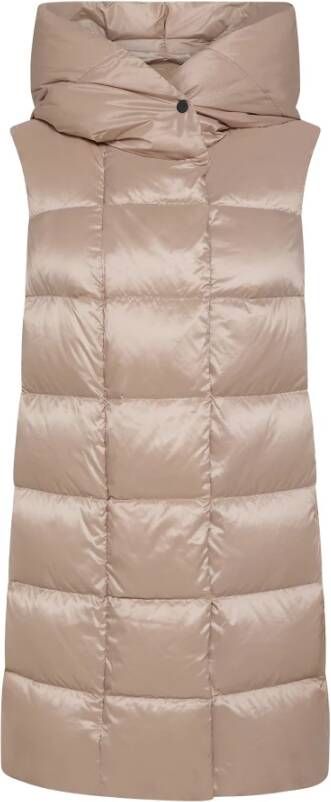 Peuterey Down Gilet in GRS gecertificeerde stof , Bruin, Dames