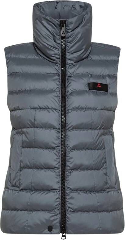 Peuterey 100% gerecycled polyester down vest , Grijs, Dames