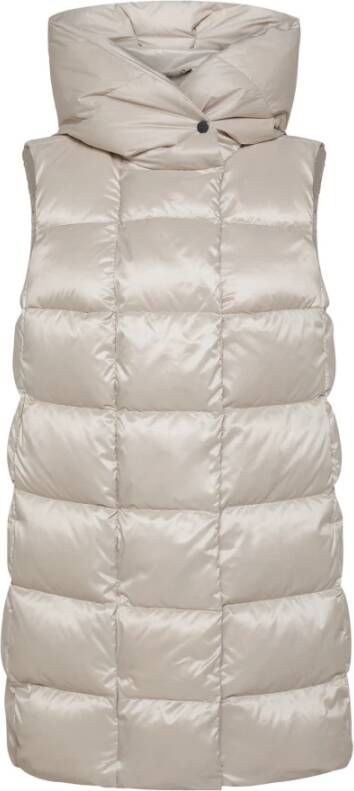 Peuterey Down Gilet in GRS gecertificeerde stof , Grijs, Dames