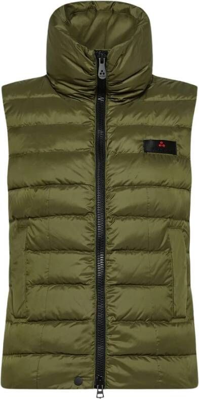 Peuterey 100% gerecycled polyester down vest , Groen, Dames