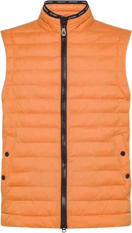 Peuterey Ultra lightweight and semi shiny vest , Oranje, Heren