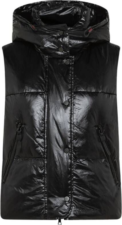 Peuterey Lichtgewicht, waterafstotende mouwloze jas , Zwart, Dames