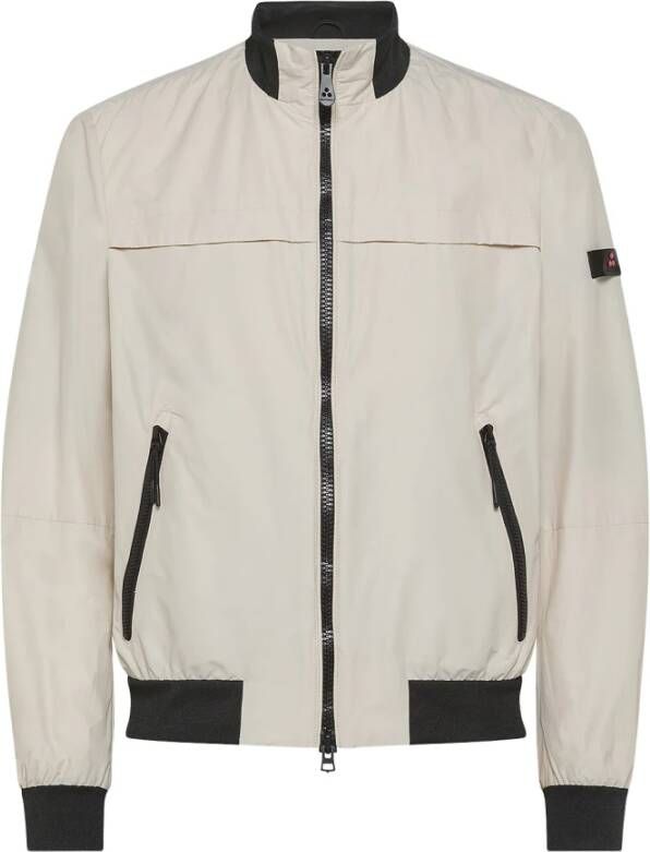 Peuterey Cotton and nylon biker jacket , Beige, Heren