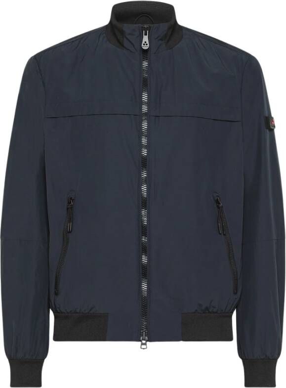 Peuterey Cotton and nylon biker jacket , Blauw, Heren