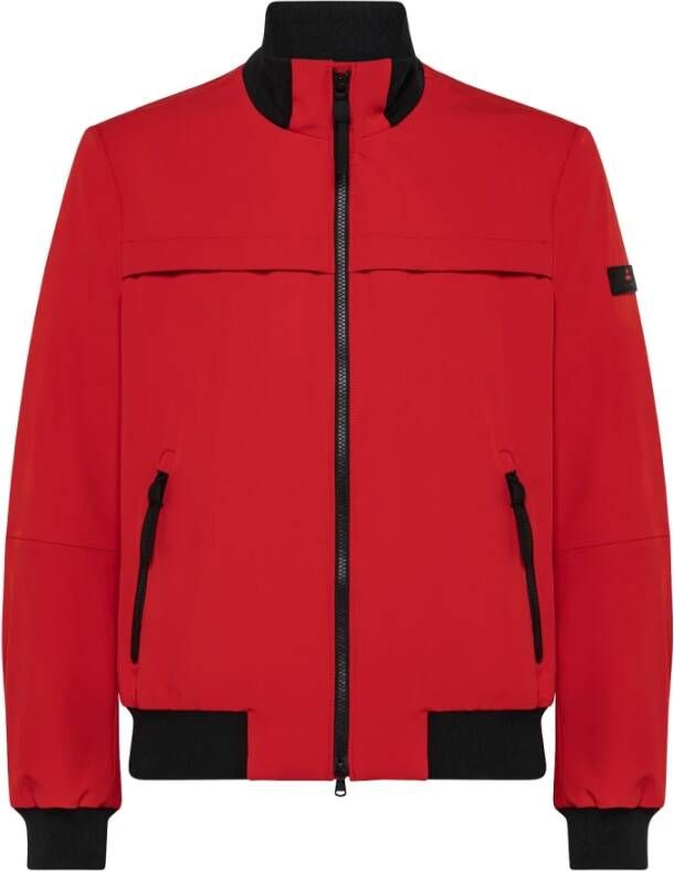 Peuterey Smooth bomber jacket in stretch fabric , Rood, Heren