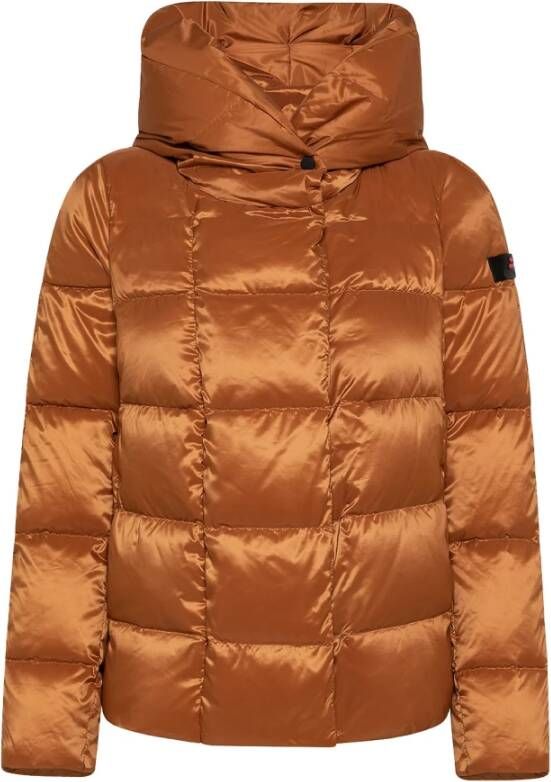 Peuterey Ultra lichtgewicht jasje in gerecyclede stof , Bruin, Dames