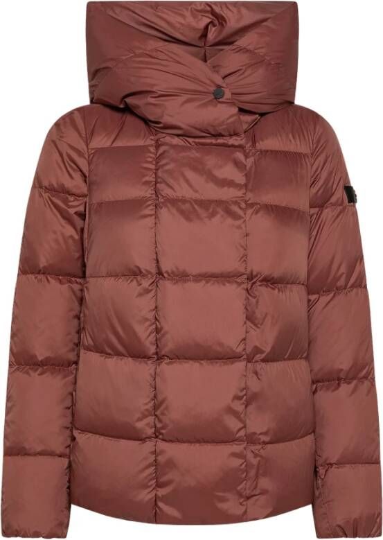 Peuterey Ultra lichtgewicht jasje in gerecyclede stof , Bruin, Dames