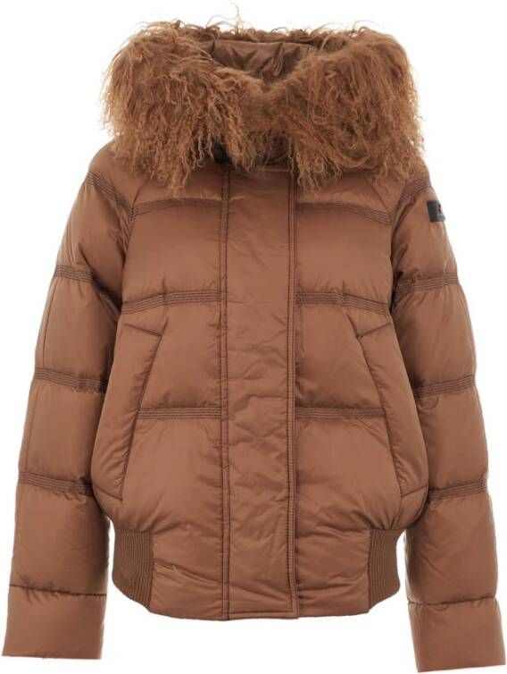 Peuterey Bomber made of recycled fabric and down , Beige, Dames
