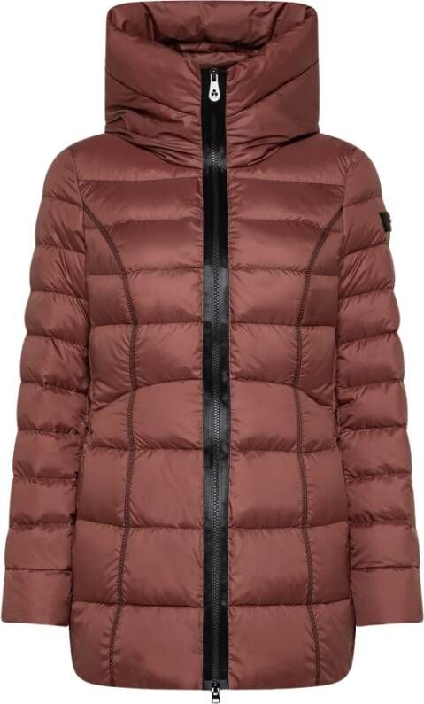Peuterey Recycled fabric and down jacket , Bruin, Dames