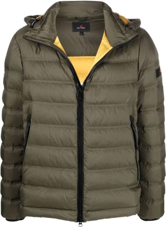 Peuterey Ultra lichtgewicht en semi shiny down jas , Groen, Heren