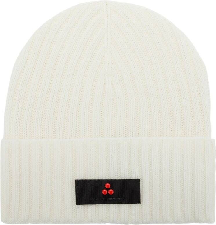 Peuterey Wollen mix gebreide hoed , Wit, Heren